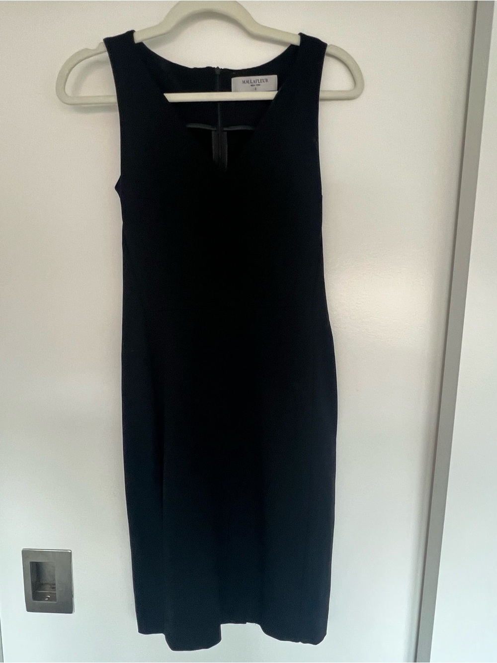 MM Lafleur Black Sleeveless Midi Sheath Dress